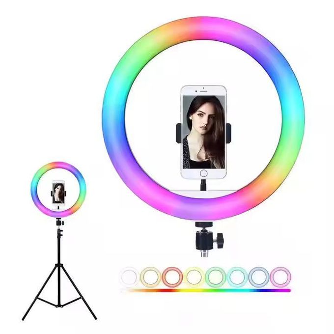 14inch RGB Multi Color Photography Selfie Video Ringlight Led RGB Ring Light With 2.1M Tripod Stand