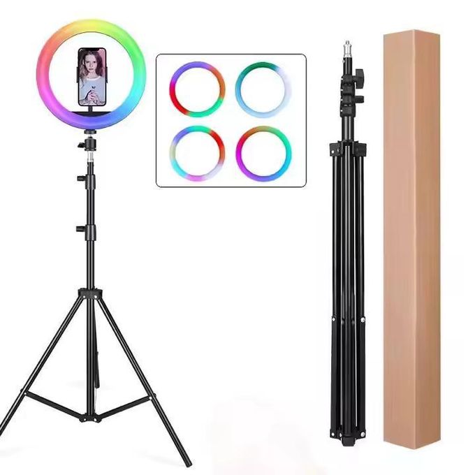 14inch RGB Multi Color Photography Selfie Video Ringlight Led RGB Ring Light With 2.1M Tripod Stand