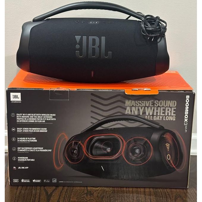 Jbl BOOMBOX 3 WIRELESS BLUETOOTH 5.3 STREAMING PORTABLE SPEAKER, IP67 DUSTPROOF AND WATERPROOF,LINK MULTIPLE SPEAKERS WITH PARTYBOOST
