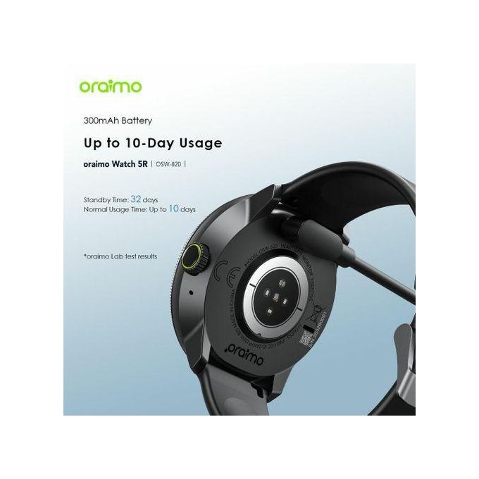 Oraimo Watch 5R Smartwatch 1.43 AMOLED Display, IP68 Waterproof, Heart Rate and Monitor, Fitness Tracker