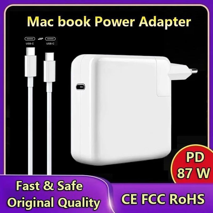 Apple 87W USB C Charger For MacBook, MacBook Pro, MacBook Air With 2M 24OW CABLE