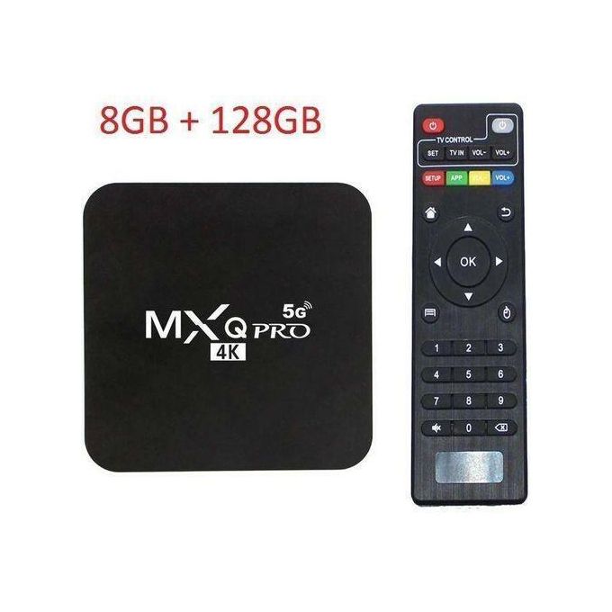 MxBox Pro Android Tv Box 11 Smart TV Box – 8GB RAM, 128GB ROM, 4K Ultra HD QUALITY PICTURE ANDROID 11.0 Smart TV Box 4K Ultra HD QUALITY Quad-core Cortex-A53 CPU -BLACK-BLACK
