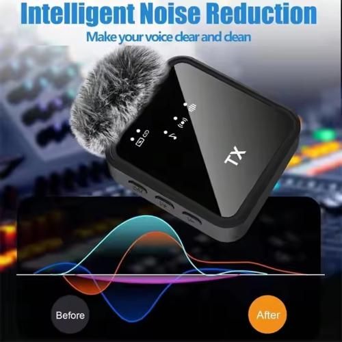 F11-2 Rechargeable Wireless Mic – Noise Cancelling Lavalier Microphone For Video, Interviews & Streaming
