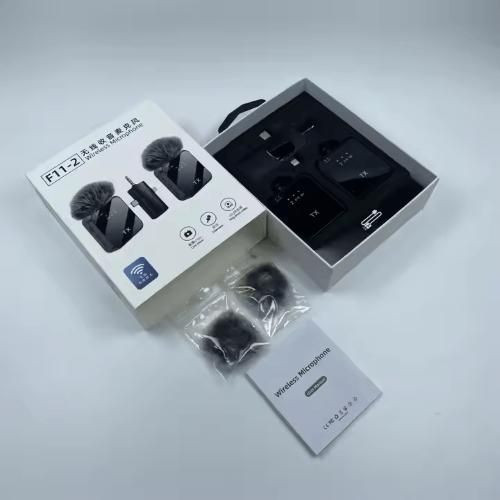 F11-2 Rechargeable Wireless Mic – Noise Cancelling Lavalier Microphone For Video, Interviews & Streaming