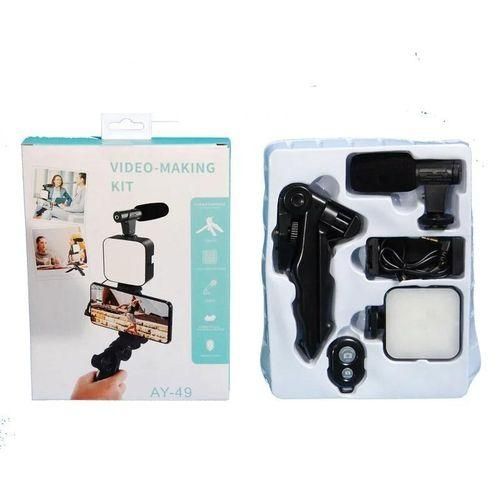 Vlogging Kit, Video Making Kit Tripod Stand Camera Remote Fill Light And Microphone Table Tripod For Youtube And Tiktok