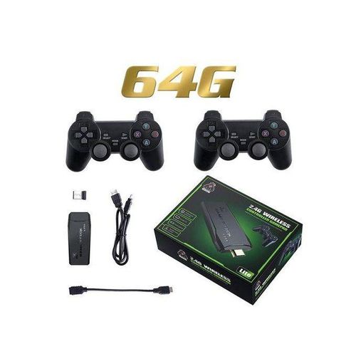 Game Stick Lite Portable TV Video Game Console with Dual 2.4G Wireless Controllers – HDMI Plug & Play, Retro Gaming, 10,000+ Classic Games