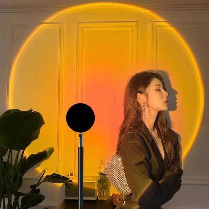 Remote Control Sunset Lamp Projector RGB Sunset Lamp 16 Colors USB LED Sunset Light For Live-Stream/Photography