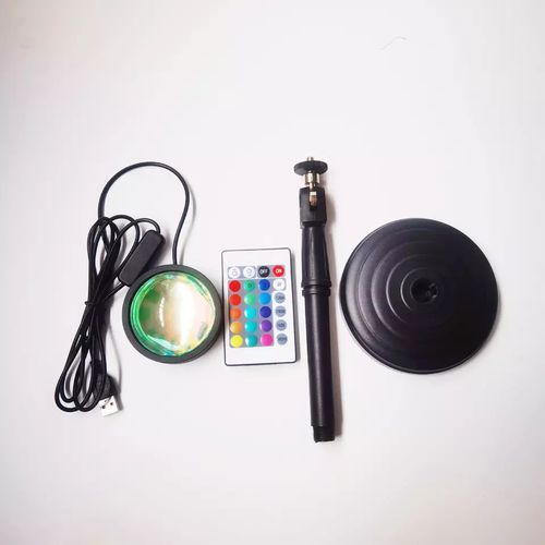 Remote Control Sunset Lamp Projector RGB Sunset Lamp 16 Colors USB LED Sunset Light For Live-Stream/Photography