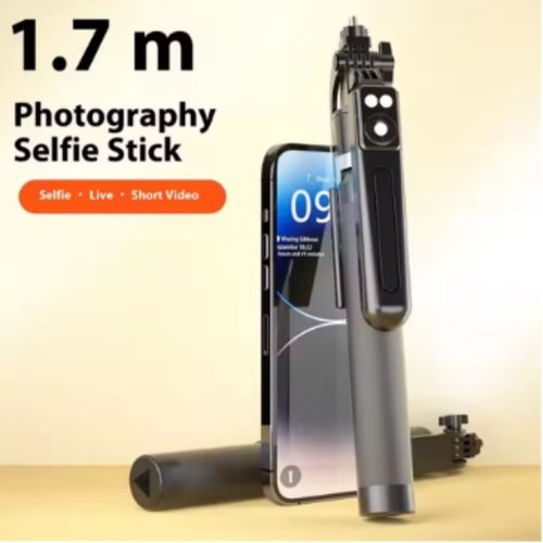 Stable Selfie Stick 1.7M 360 ° rotation Bluetooth Remote Control for TikTok QuickShooting Outdoor Live Broadcasting Tripod Photography