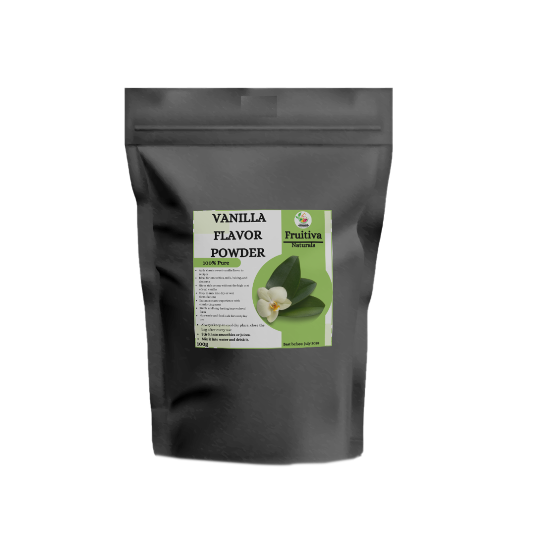 Fruitiva Naturals Vanilla Flavour Powder -Adds classic sweet vanilla flavor to recipes