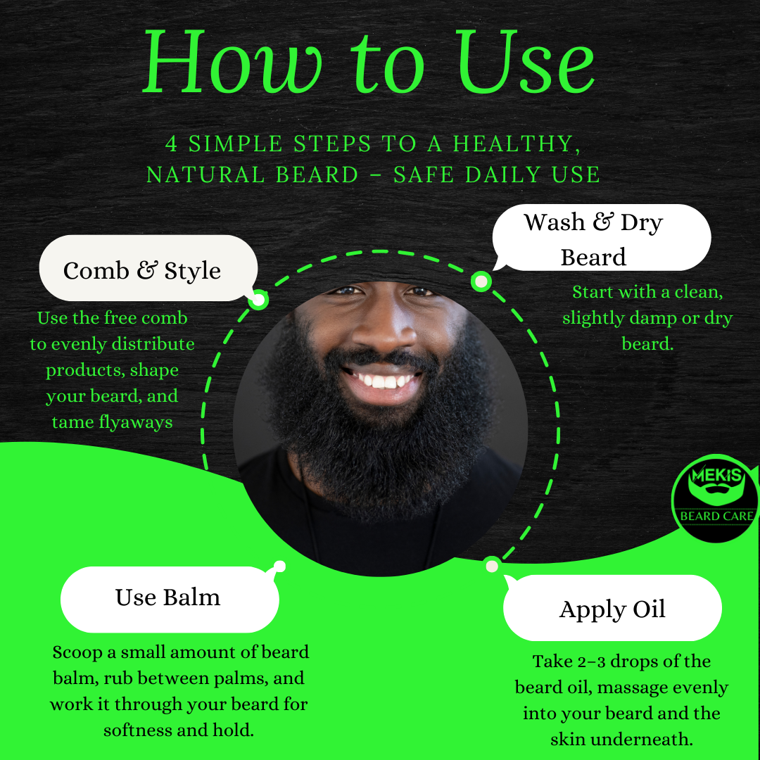 Mekis Beard Balm - 50g,Tames flyaways and frizz for a neat look,Softens coarse beard