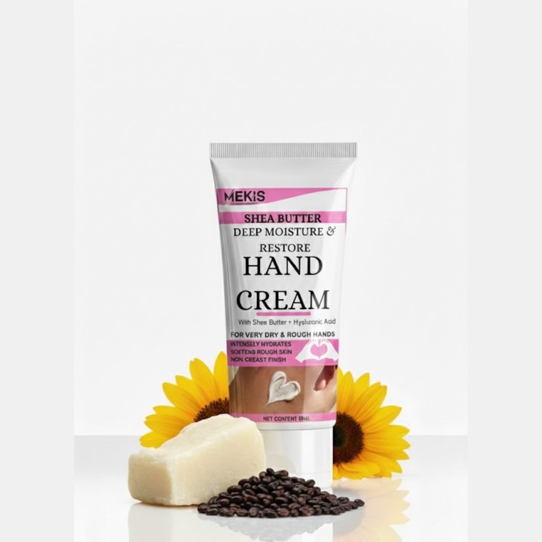 Mekis Shea Butter Deep Moisture & Restore Hand Cream - Deeply hydrates dry hands ,Softens rough, cracked skin
