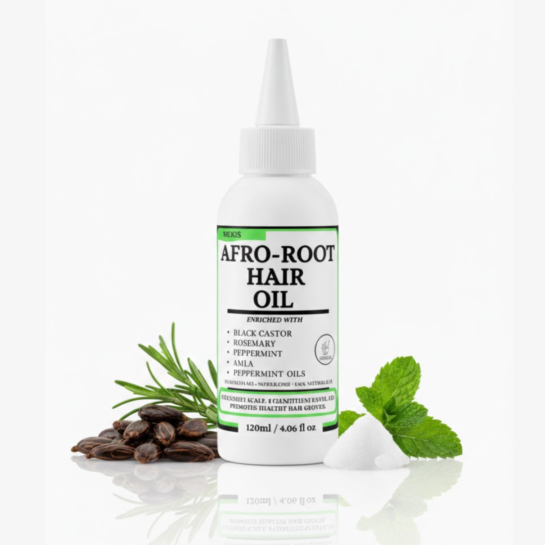 Mekis 8 in 1,Afro Root Hair Growth Oil -  Stronger Roots. Thicker Hair. Healthier Growth.