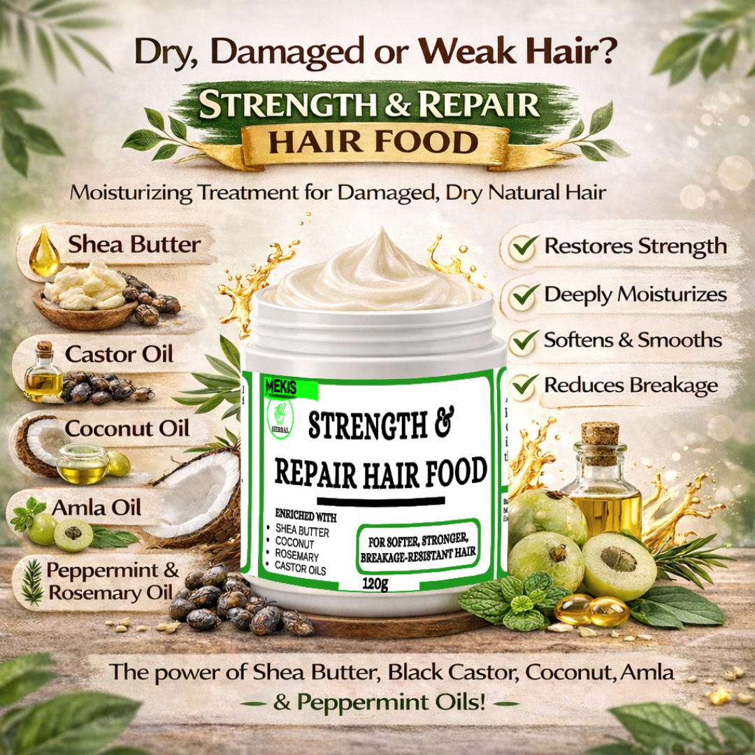 Mekis 5 in 1, Strength & Repair Hair Food - Deep Moisture. Stronger Strands. Healthier Growth.