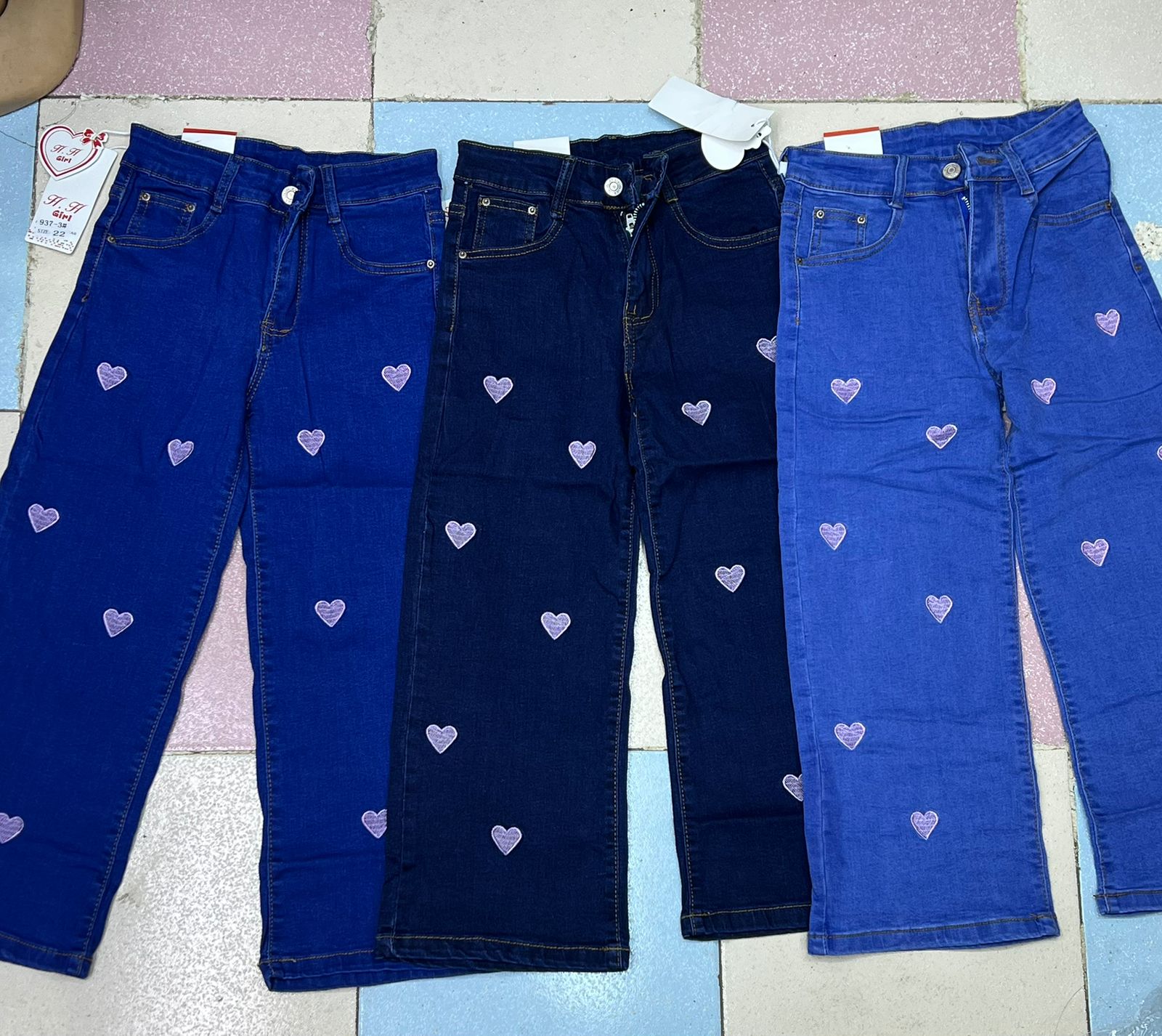 Fancy Mummy Jeans for Kids with Embroidered Patterns