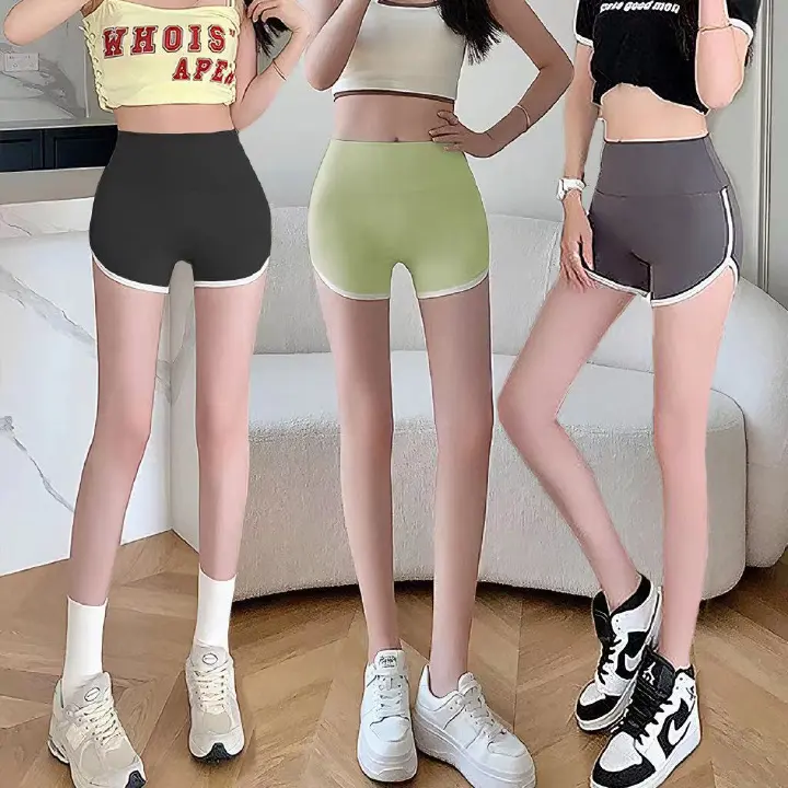 Sports shorts for women, summer high waisted three part pants, safety pants, yoga pants, plus size casual pants, beach pants, leggings for women