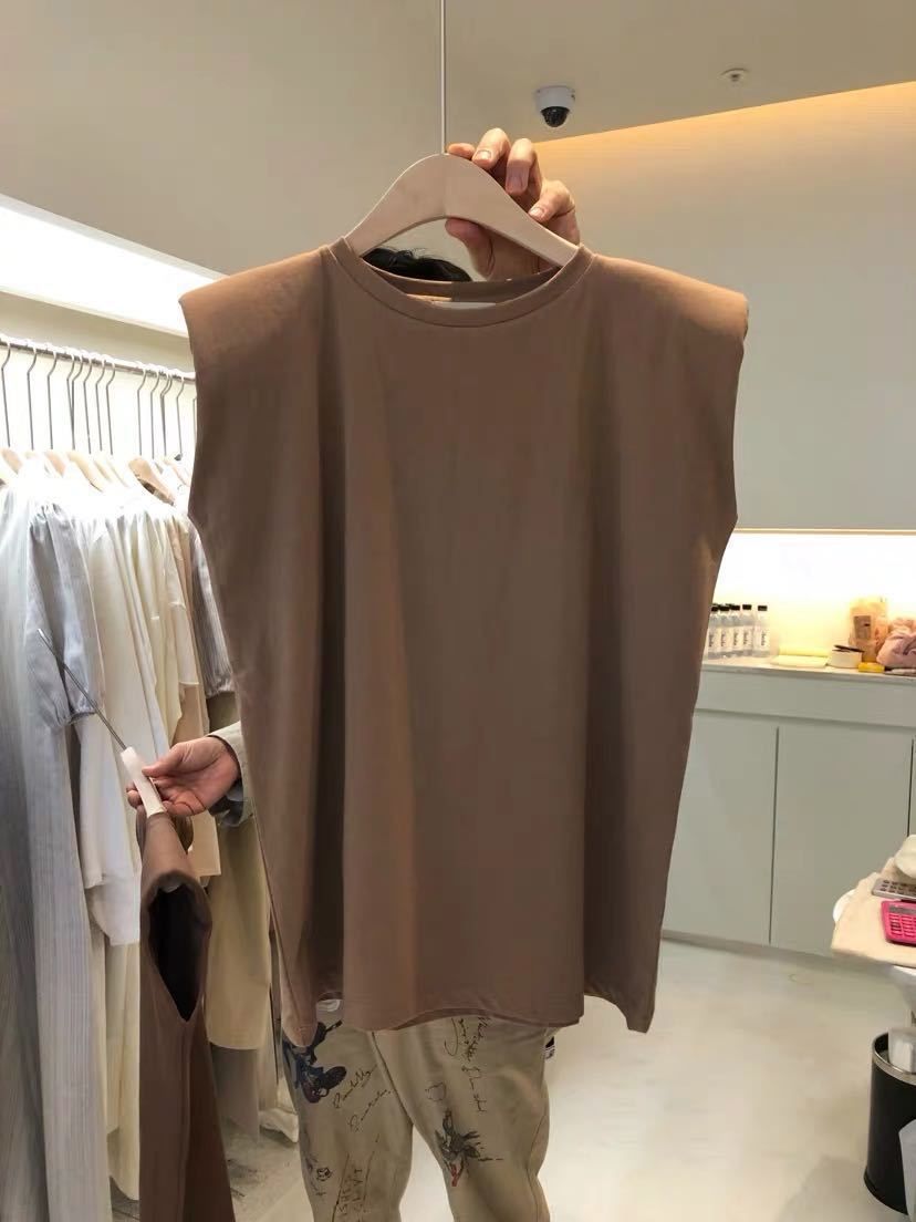 White sleeveless T-shirt for women, loose fit, 2025 summer new style, fashionable black vest, T-shirt, top, worn outside ins