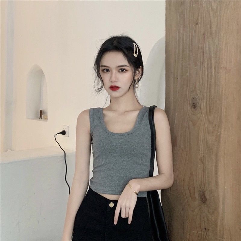 One piece dropshipping 2024 summer new vest women's suspender versatile short sexy crop top women wholesale