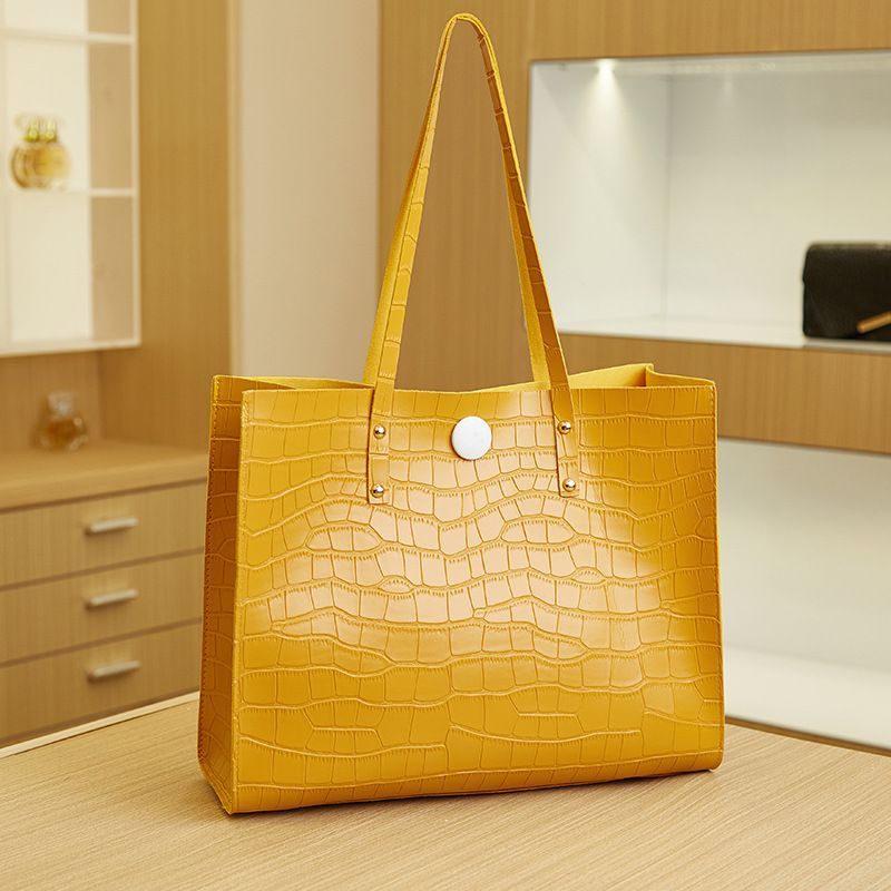 2025 Retro Crocodile Pattern Handheld Tote Bags | Casual Trendy Single Shoulder Women's Bag | Underarm Bag