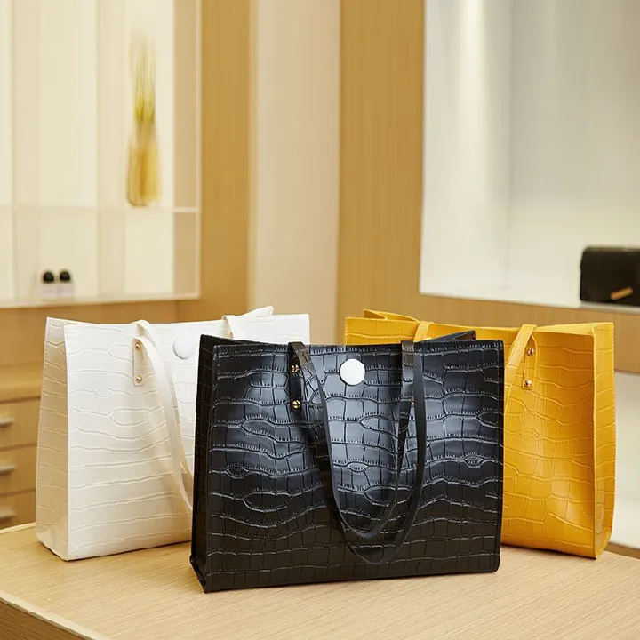 2025 Retro Crocodile Pattern Handheld Tote Bags | Casual Trendy Single Shoulder Women's Bag | Underarm Bag