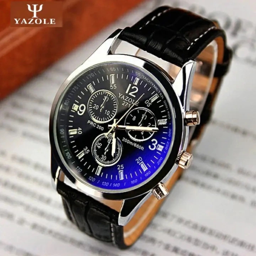 Men Leather Watch Man Luxury Quartz Stainless Steel Wrist Watches Mens Wristwatch For Male Fashion Quartz Analog Valentine Gift Black Black one size