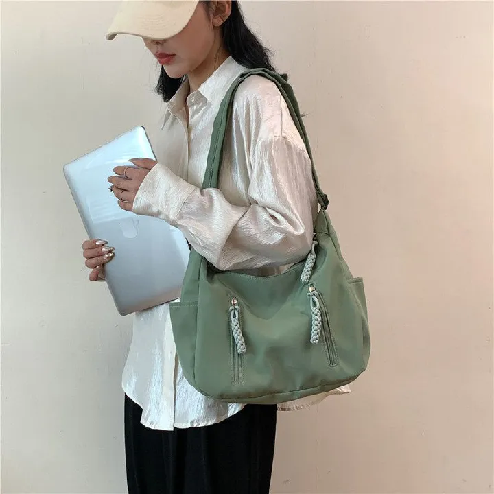 Fashionable large capacity versatile simple handbag travel bag student internet celebrity new wholesale women's shoulder crossbody bag