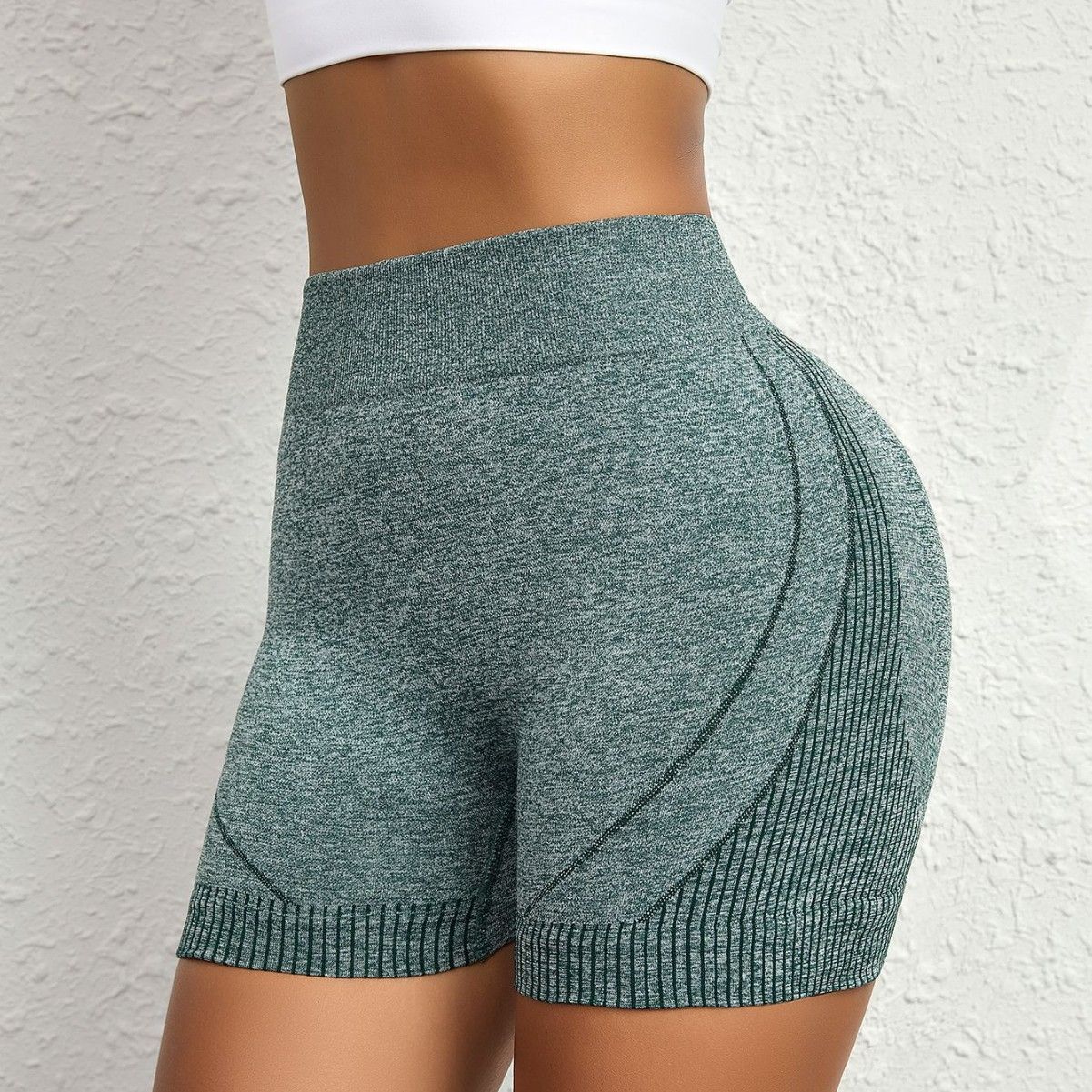 2*Sets Cross border new yoga sports shorts, high waisted compression elastic tight pants, peach buttocks seamless quick drying fitness pants for women