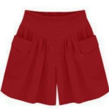 European and American summer plus fat plus plus size women's clothing fat mm wide leg shorts women's 200 pounds sister versatile hot pants skirt pants women's summer