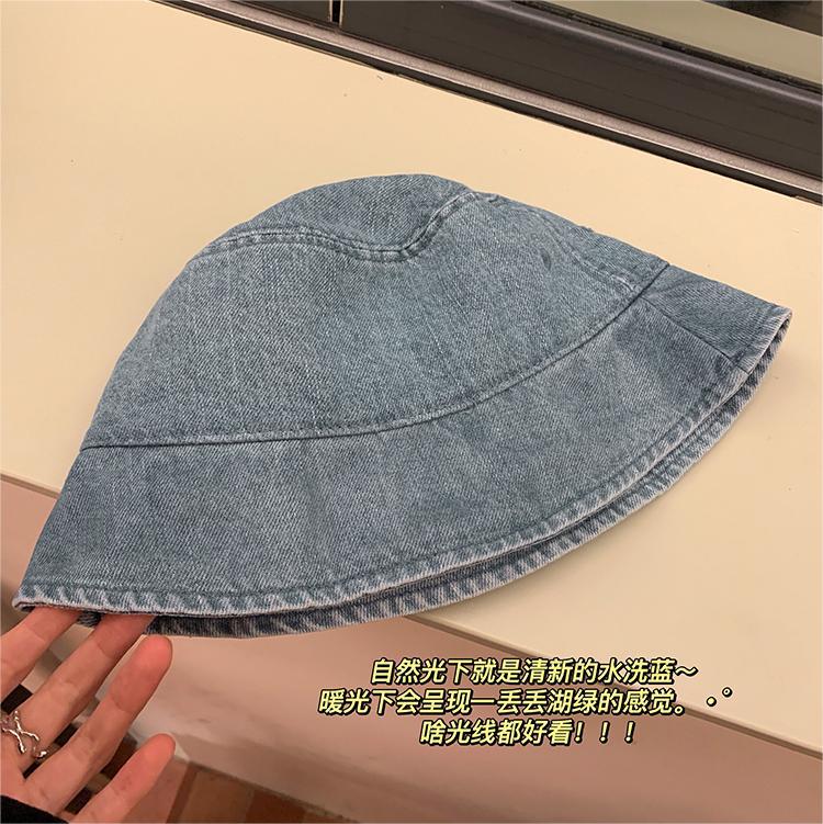 2*Sets Vintage denim fisherman hat, spring and summer thin sunscreen basin hat, casual versatile bucket hat, women's fisherman hat, ins trend