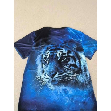 Premium 3D Printed Wolves Men's Novelty Graphic T Shirt Short Sleeve Tees Tops For Street Casual Daily 01 S