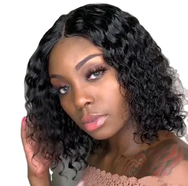 2021 wig female African fashion small curly hair short curly hair European and American invisible breathable fiber headgear