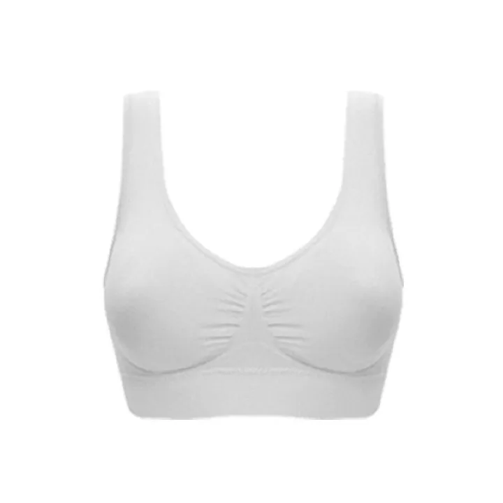 Cross border bra without chest cushion, single-layer vest, plus size yoga, fitness, sports bra, women's sleep comfort, sports bra