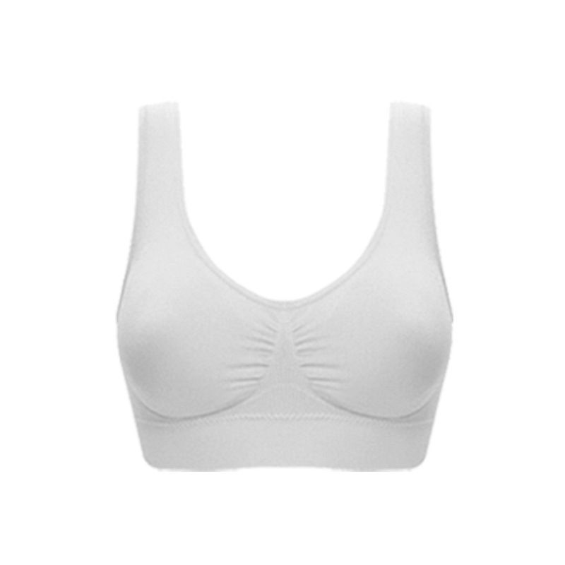 Cross border bra without chest cushion, single-layer vest, plus size yoga, fitness, sports bra, women's sleep comfort, sports bra