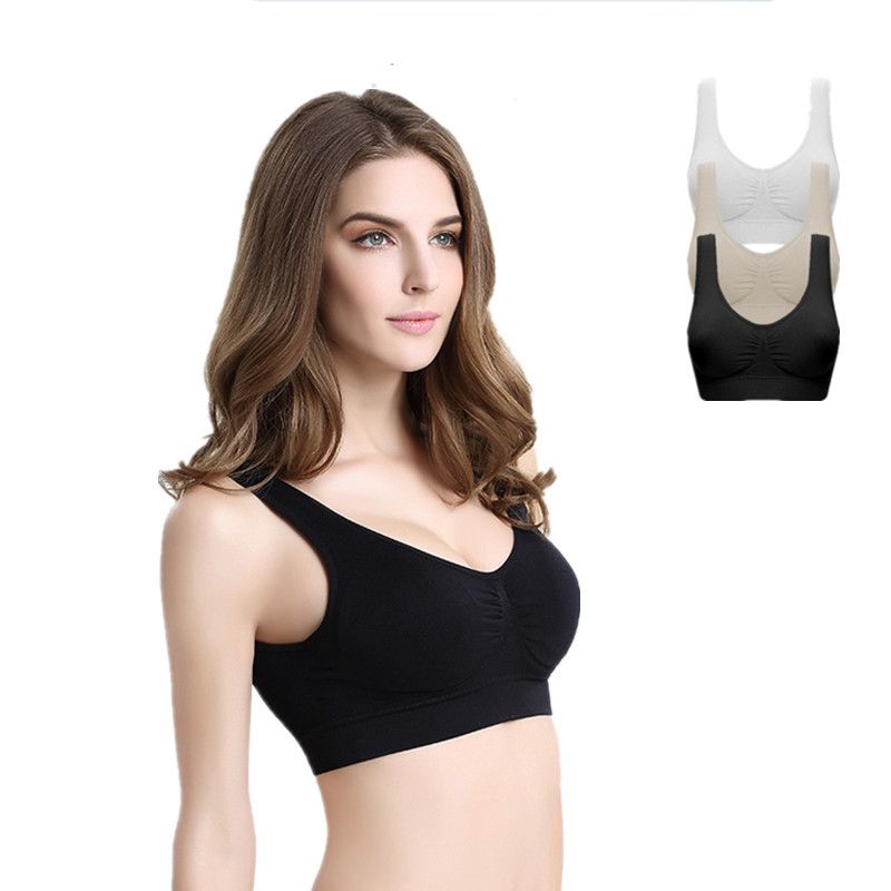 Cross border bra without chest cushion, single-layer vest, plus size yoga, fitness, sports bra, women's sleep comfort, sports bra