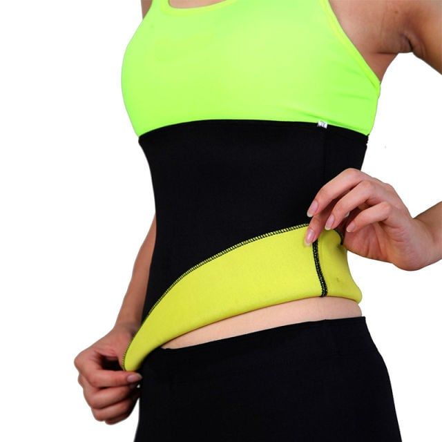 Hot Sweat Neoprene Body Shaper Slimming Belt Waist Cincher Girdle For Weight Loss Women & Men Stomach Waist Trainer Shapewear Black S