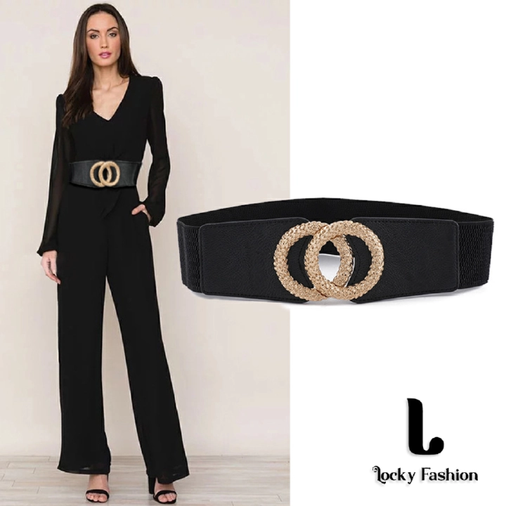 Classic Lady's Belf Women's Elastic Belt Fashion Elastic Wide Waist Seal New Casual Dress Versatile Decoration Trouser Belt Belt Female Red as picture