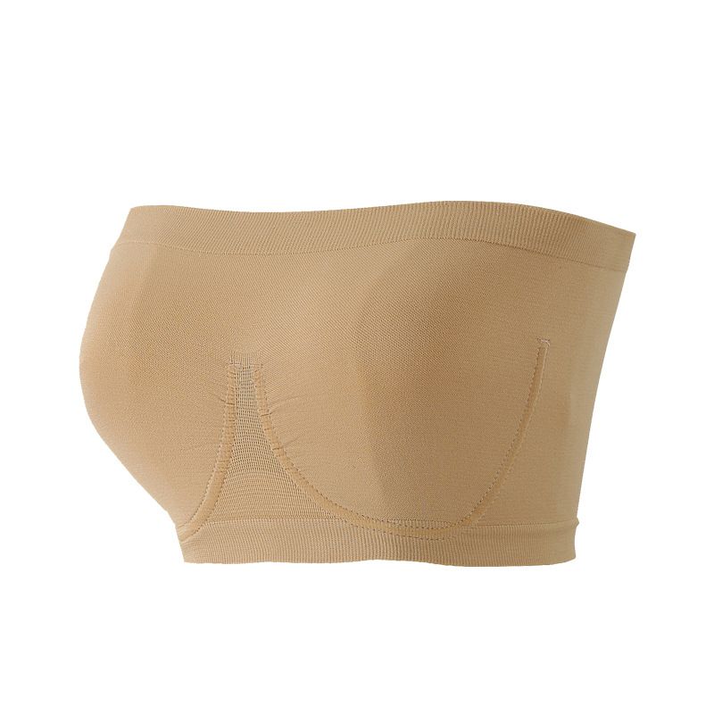 Large size foreign trade women's seamless imitation steel ring, one line circumference, strapless bra, strapless bra, cross-border sports bra