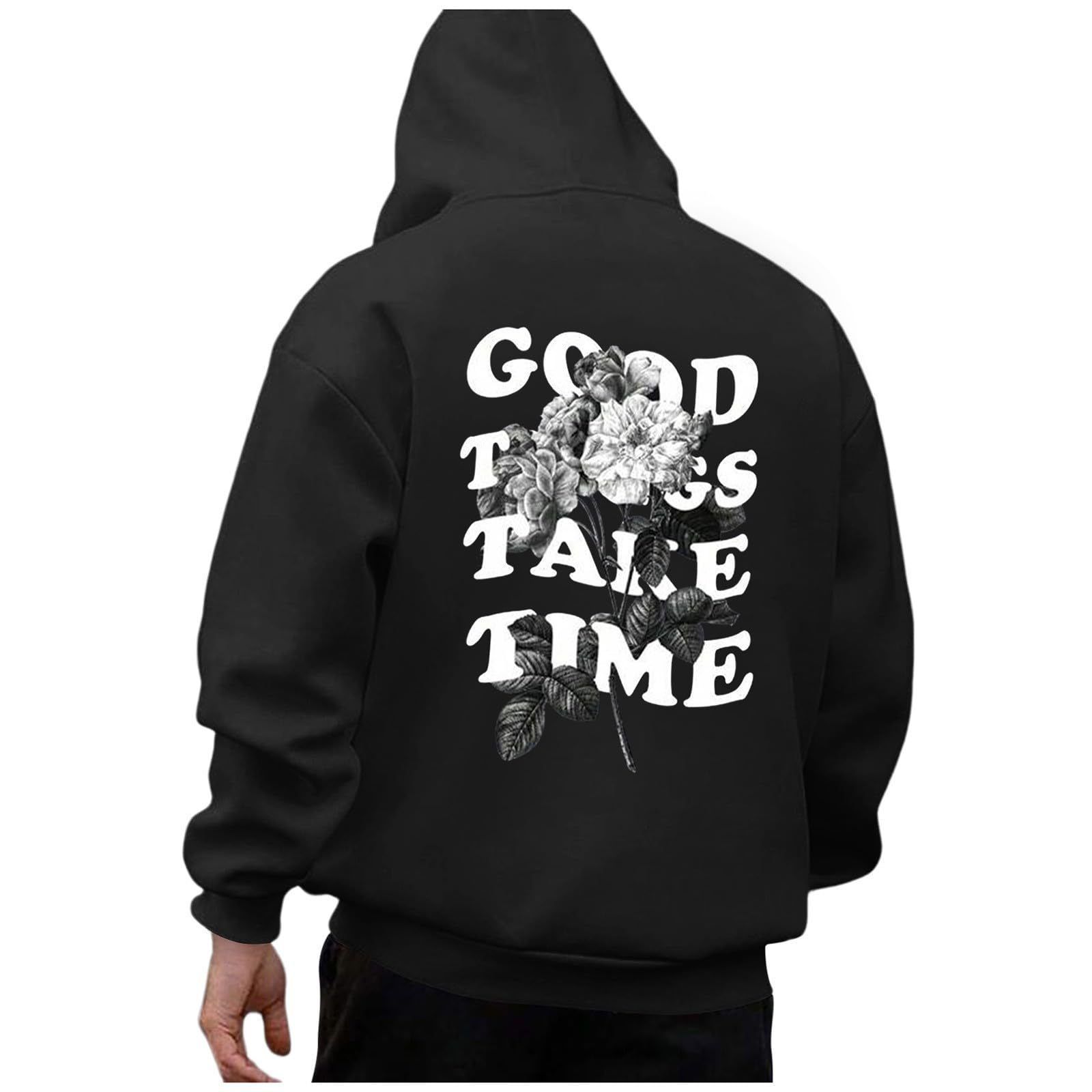 European and American men's hoodie 2024 autumn and winter new item large size loose hooded long sleeved men's hoodie factory wholesale cross-border
