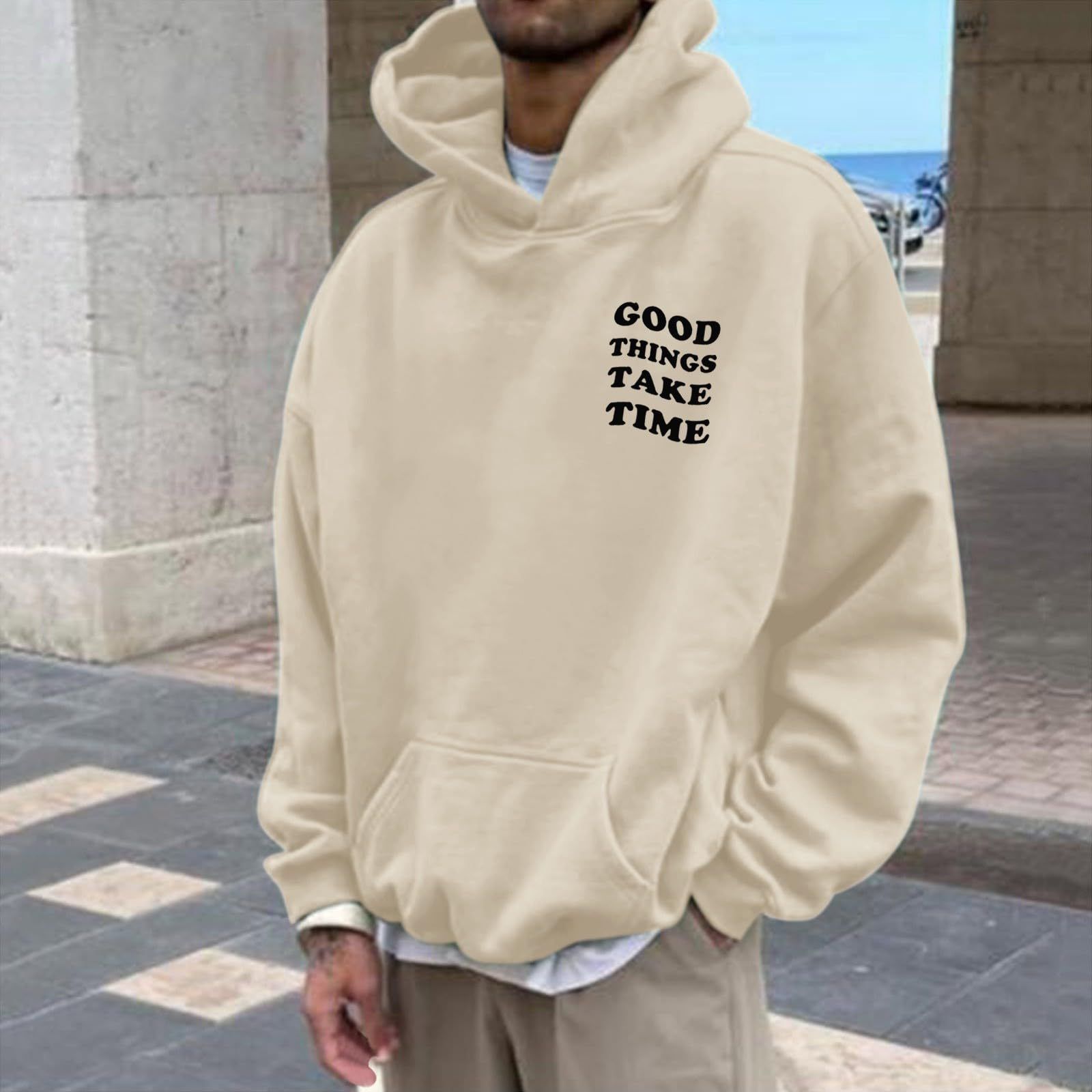 European and American men's hoodie 2024 autumn and winter new item large size loose hooded long sleeved men's hoodie factory wholesale cross-border