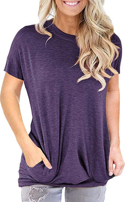 Summer Tops Women Spring Short Sleeve Shirts Beach Vacation Outfits Plus Size Workout Tshirts Casual Clothes 2025 black L