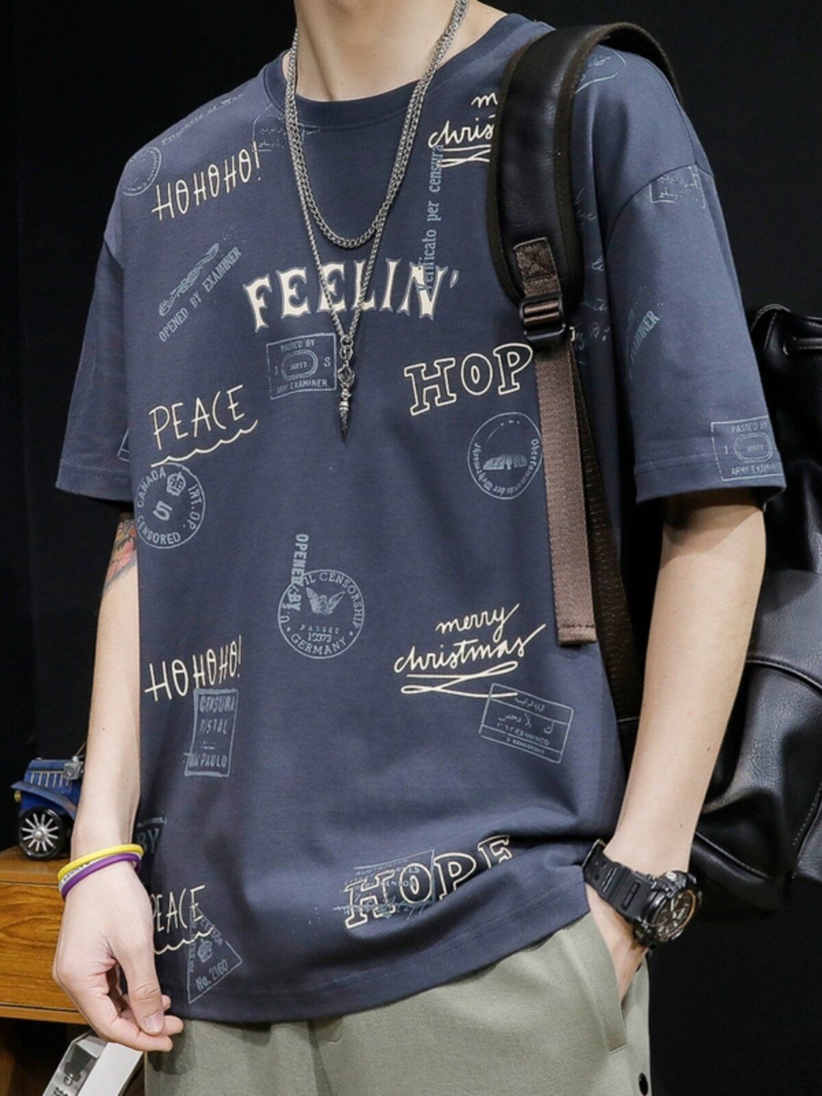 Clearance and Leakage Collection~The counter has withdrawn the last order for high-end foreign trade men's ice silk plus size short sleeved men's t-shirts. Trendy clothing