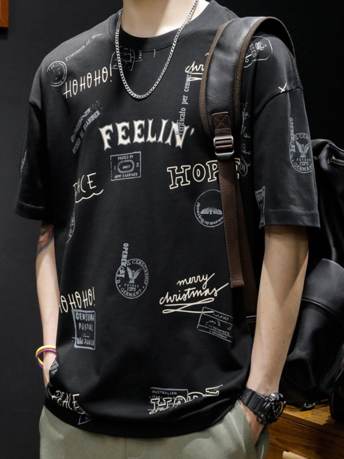 Clearance and Leakage Collection~The counter has withdrawn the last order for high-end foreign trade men's ice silk plus size short sleeved men's t-shirts. Trendy clothing