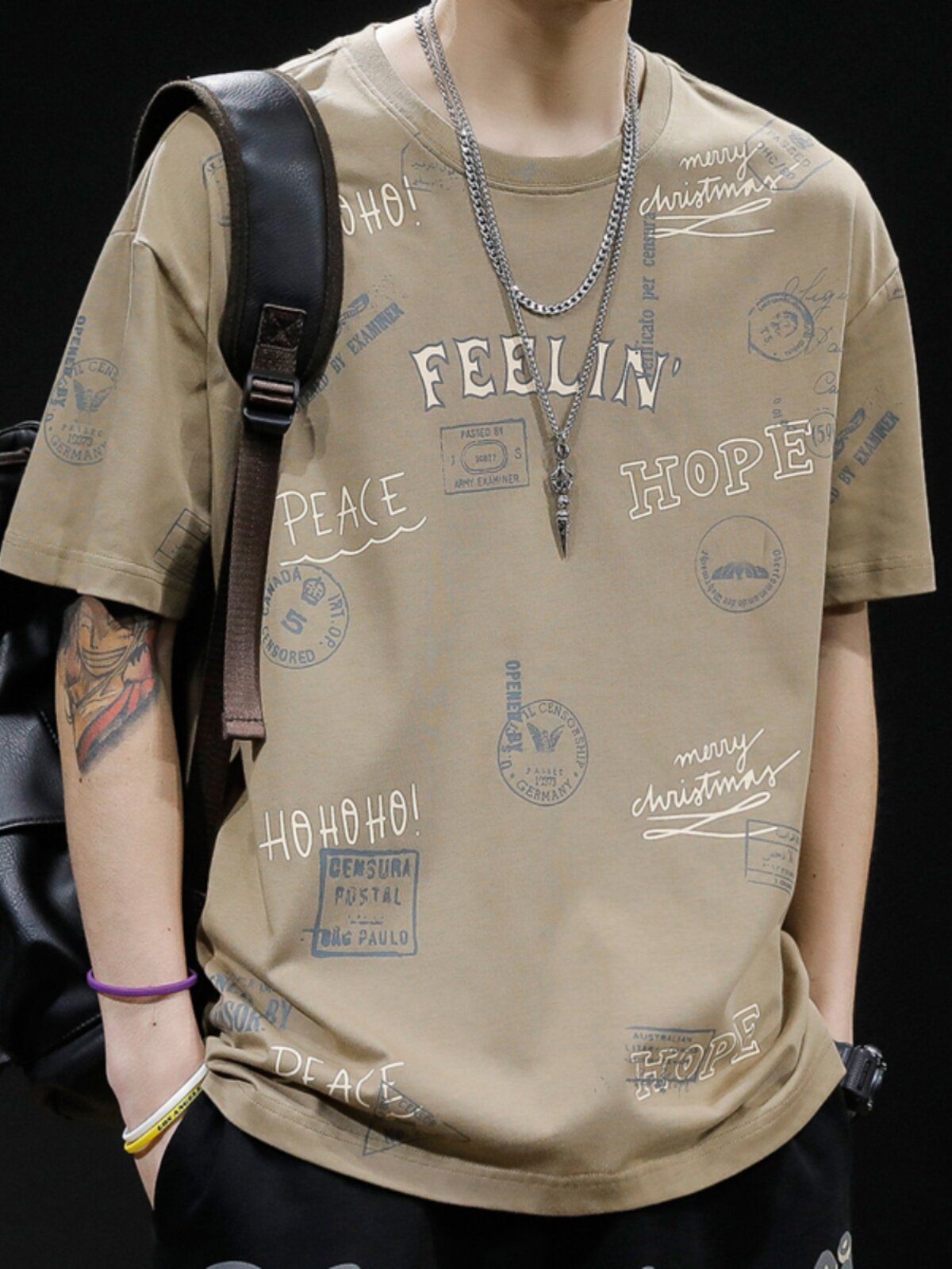 Clearance and Leakage Collection~The counter has withdrawn the last order for high-end foreign trade men's ice silk plus size short sleeved men's t-shirts. Trendy clothing