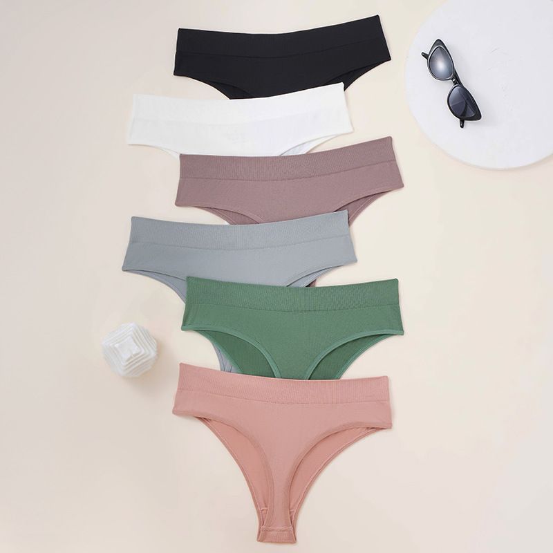 Cross-border Amazon sexy panties high-waisted seamless breathable comfortable triangle panties large size sports bikini panties women
