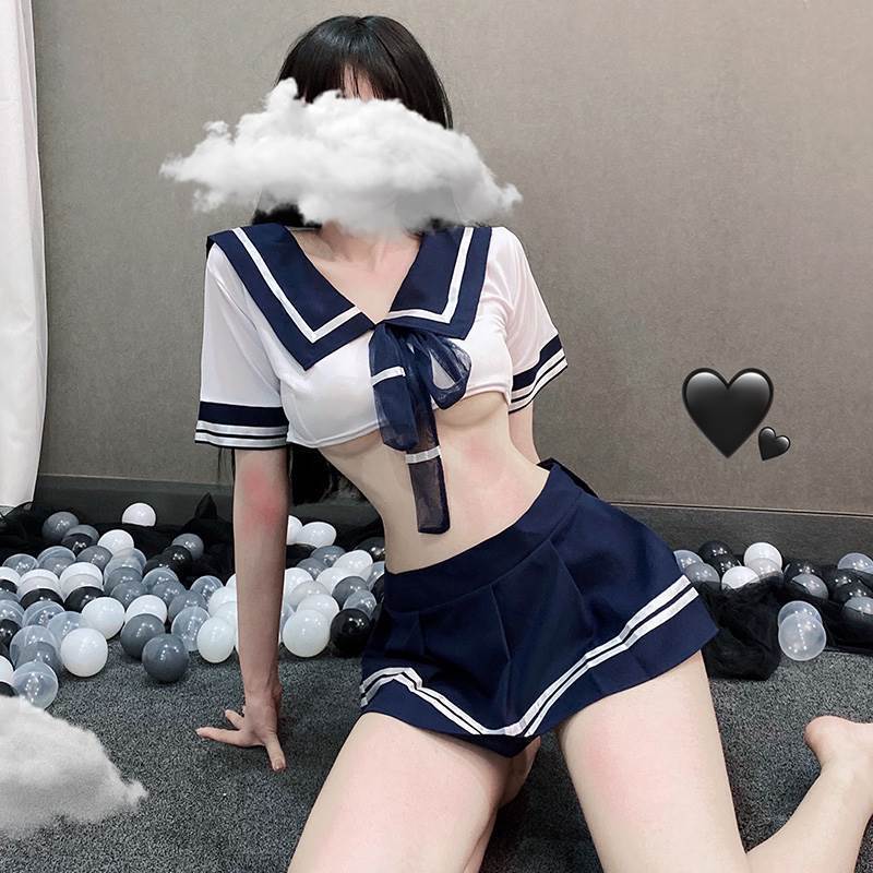 Sexy lingerie, bed maid uniform, seductive and sexy mini skirt, sailor JK student outfit, lingerie set, polyester fiber (polyester)