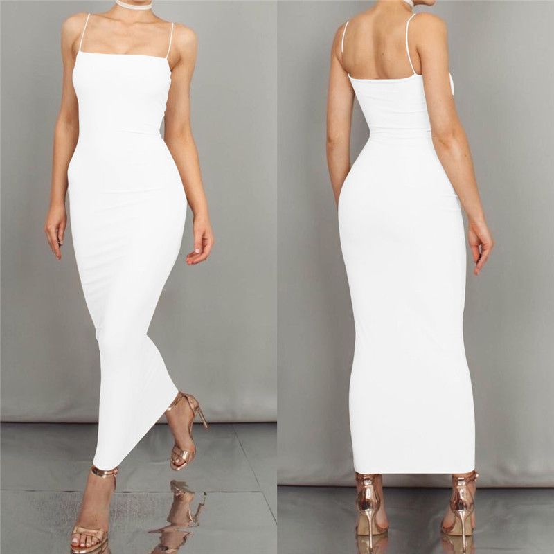 European and American women's clothing long strapless dress 2024 summer new sexy hot girl slim-fit solid color long dress