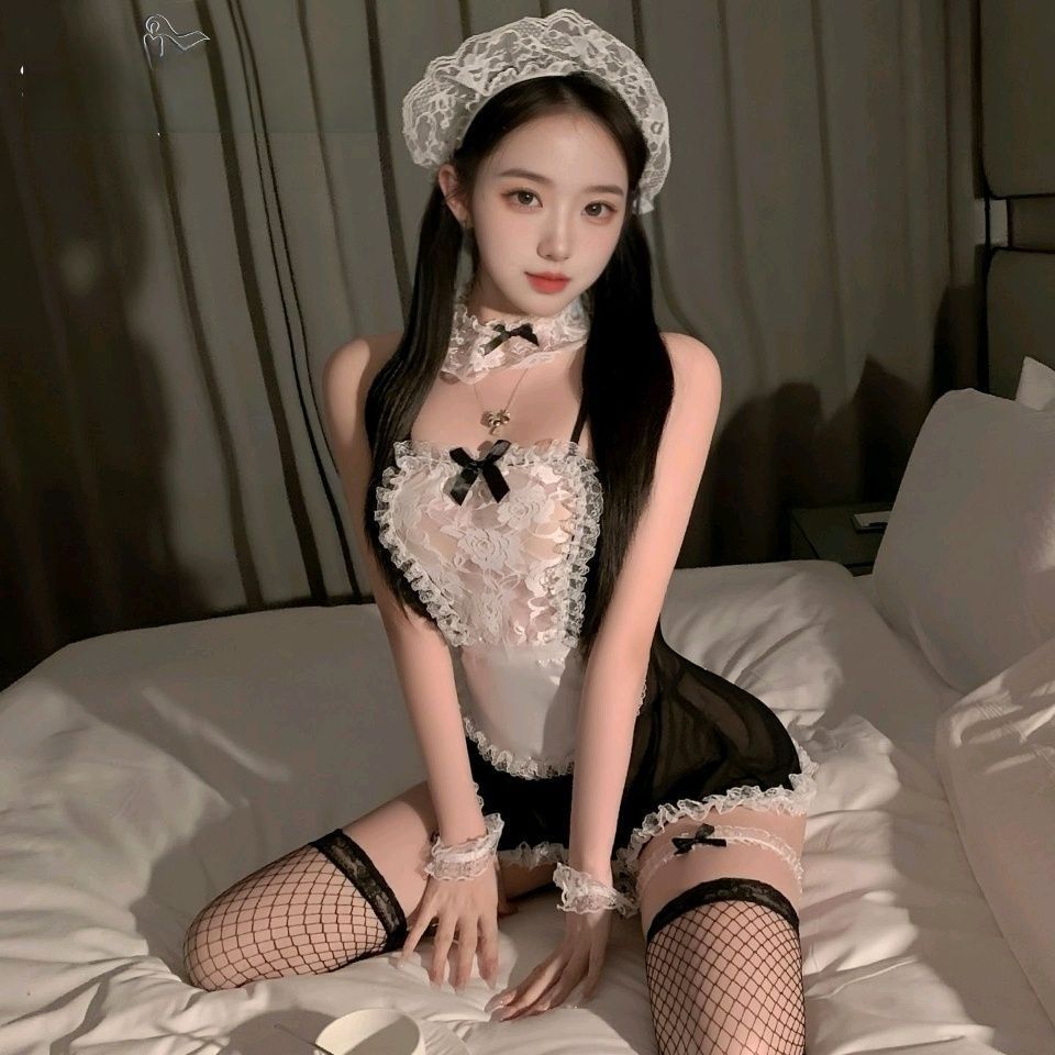Lace Perspective Pajama Pure Desire Maid Uniform 2026 New Sexy Underwear qqny Large Size Battle Robe Temptation Cute