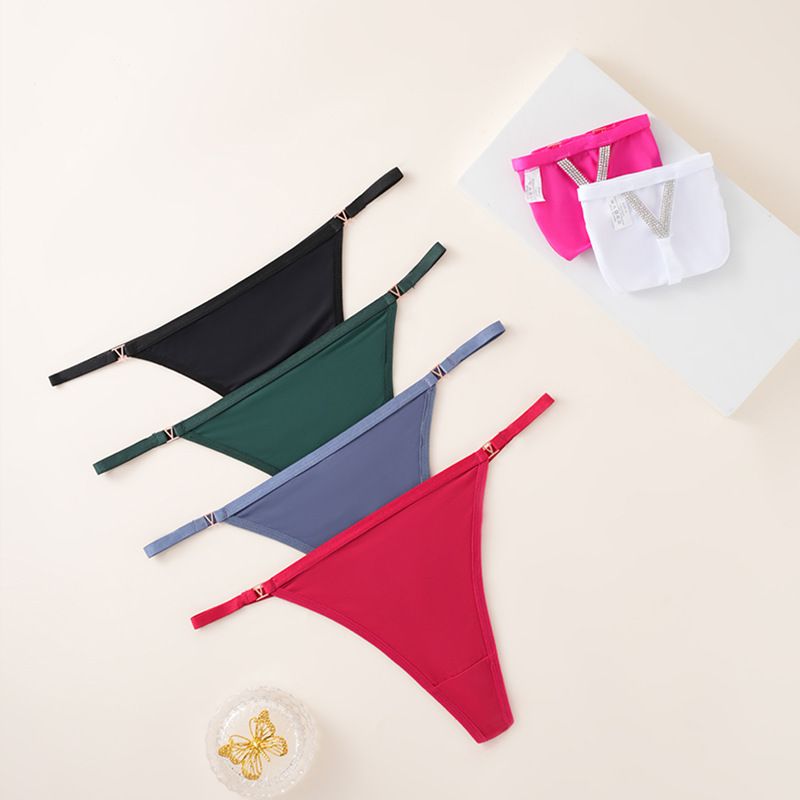 Cross-border French low-waist women's ice silk seamless panties, comfortable and breathable one-piece triangle hip-lifting thin waist-slimming