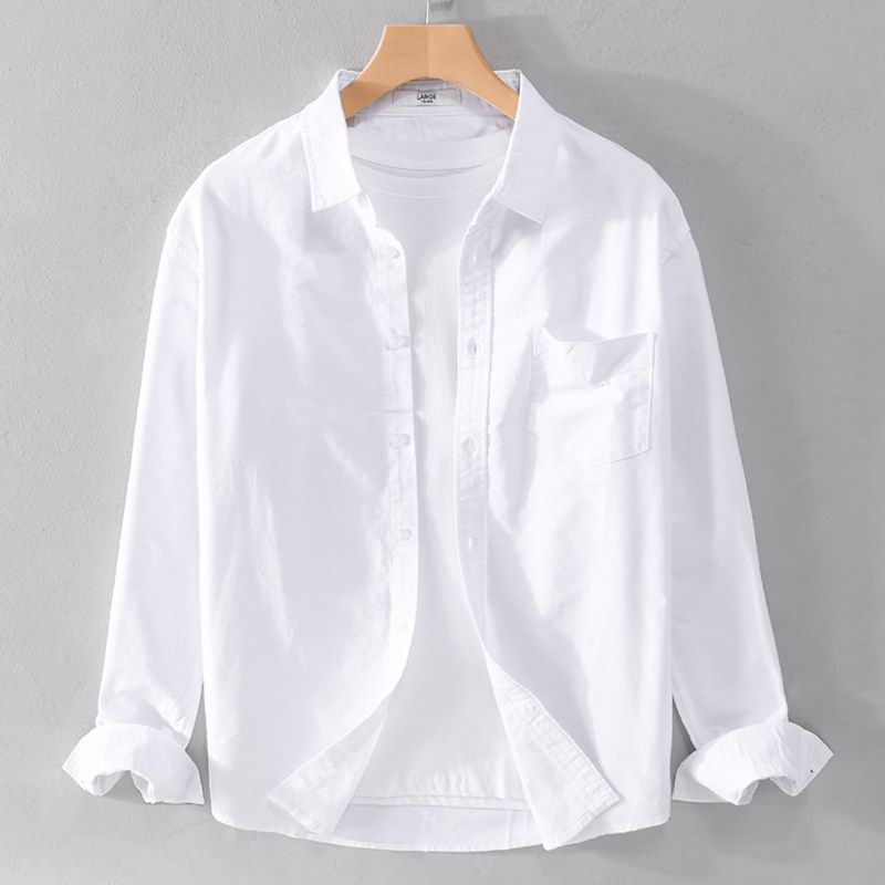 Clearance and Leakage of Foreign Trade Men's Cotton Sunscreen Long Sleeve Shirt, Spring and Autumn Coat, Youth Work Clothes Shirt