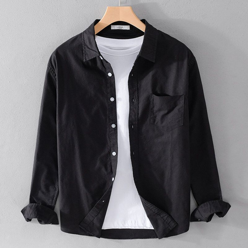 Clearance and Leakage of Foreign Trade Men's Cotton Sunscreen Long Sleeve Shirt, Spring and Autumn Coat, Youth Work Clothes Shirt